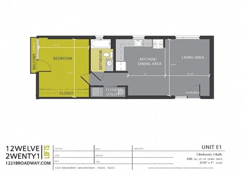 a floor plan of a bedroom apartment